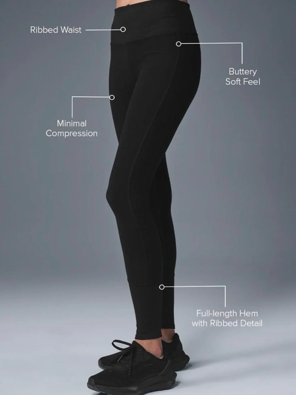 Alo Yoga high waist Alosoft lounge legging   Black